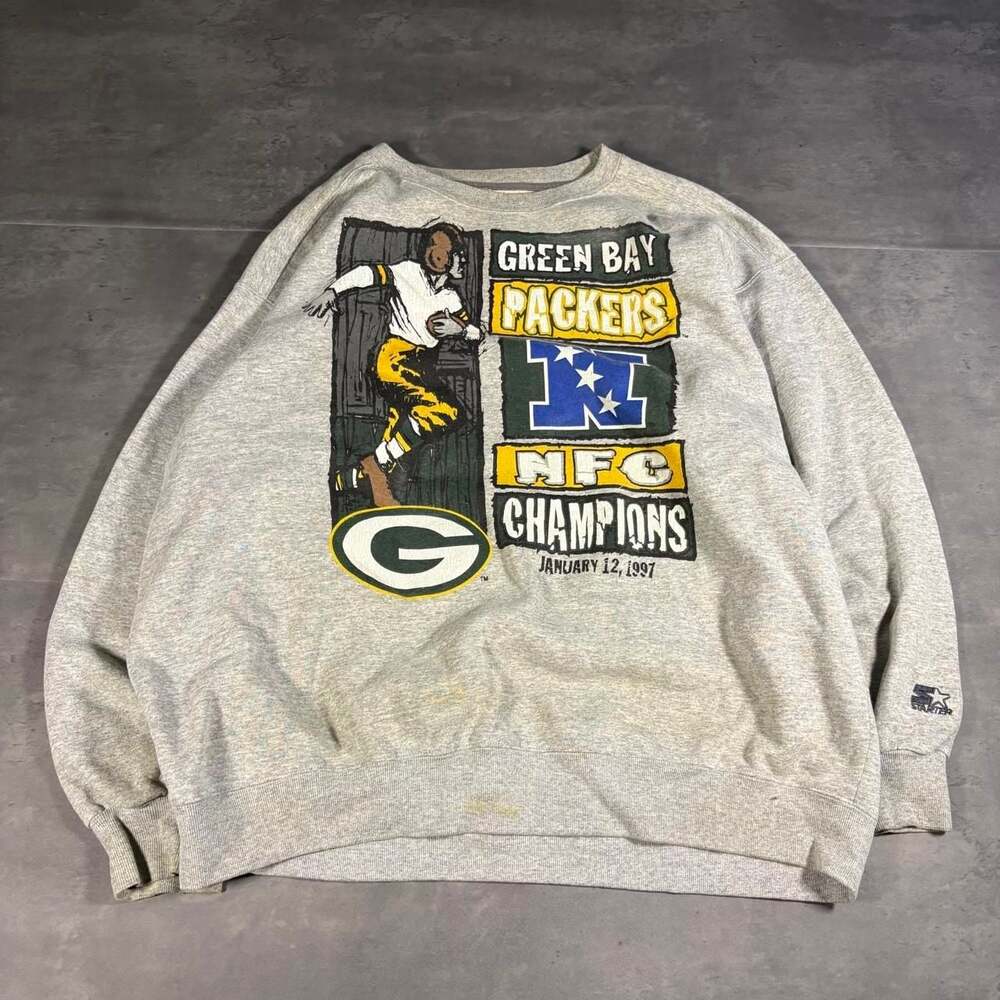 Vintage 90s Green Bay Packers NFC Champions Starter Sweatshirt XL